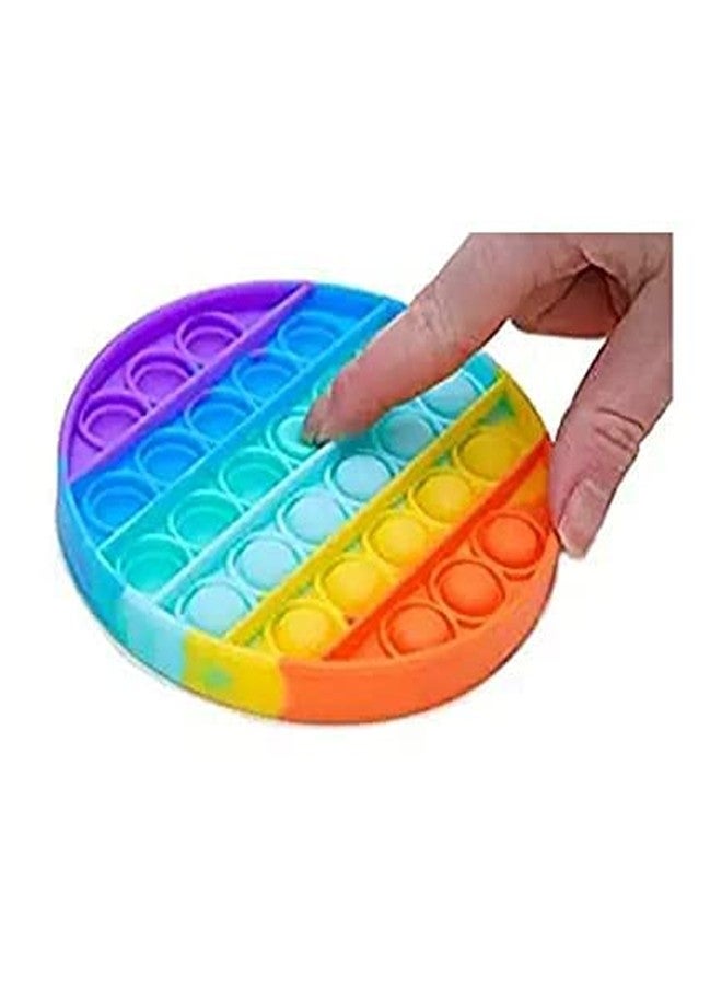 RPC99 Soft Bubble Fidget Toy for Kids, Pop It Silicone Fidget Toy for Kids (3+ Yr) (Shapes) (Rainbow) - Image 1